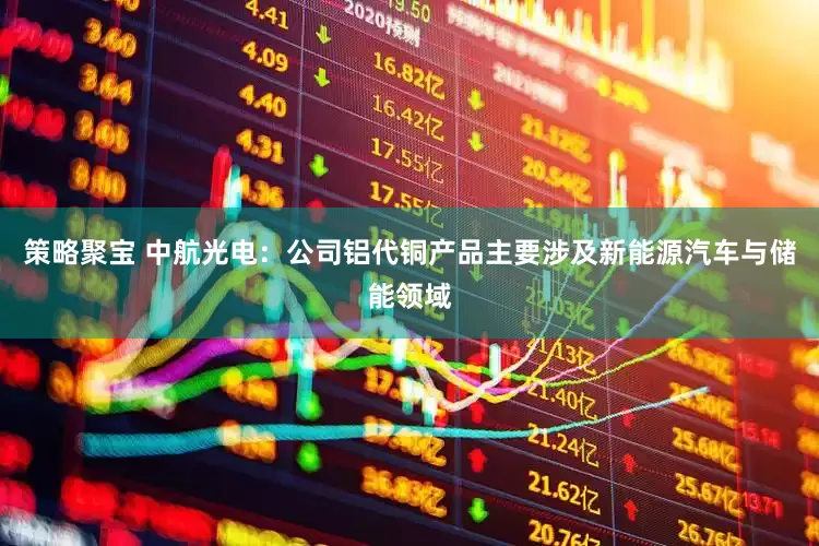 策略聚宝 中航光电：公司铝代铜产品主要涉及新能源汽车与储能领域