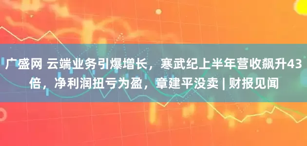 广盛网 云端业务引爆增长，寒武纪上半年营收飙升43倍，净利润扭亏为盈，章建平没卖 | 财报见闻